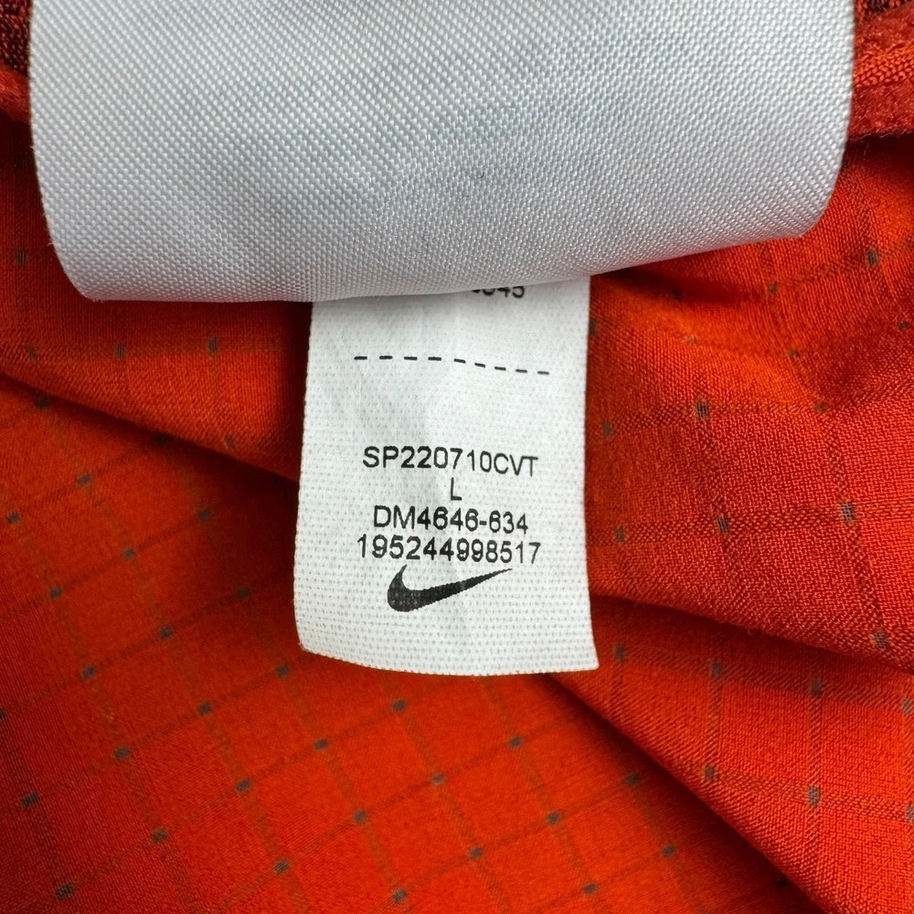 Nike Trail Rise 365 Dri Fit Shirt Polyester Orange Mens Large L
